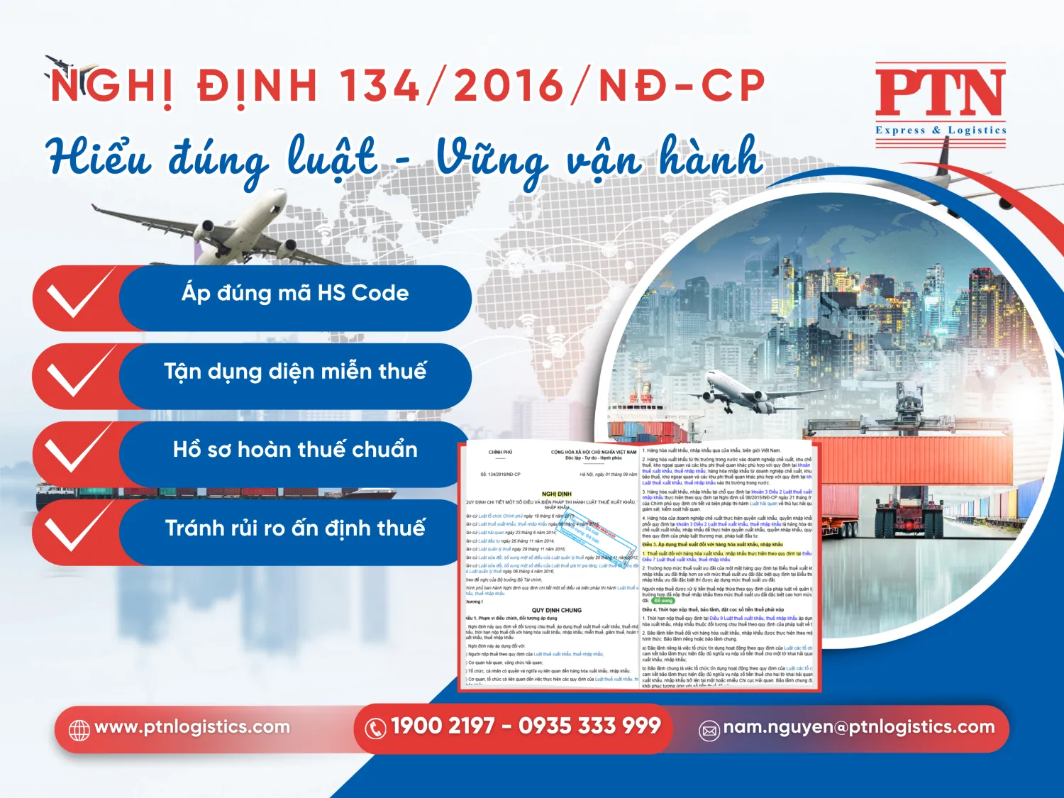 Nghị định 134 về thuế xuất nhập khẩu
