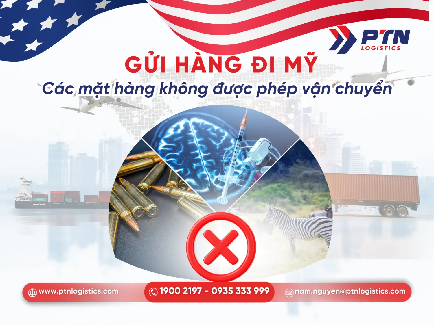 Những mặt hàng cấm tuyệt đối sang Mỹ