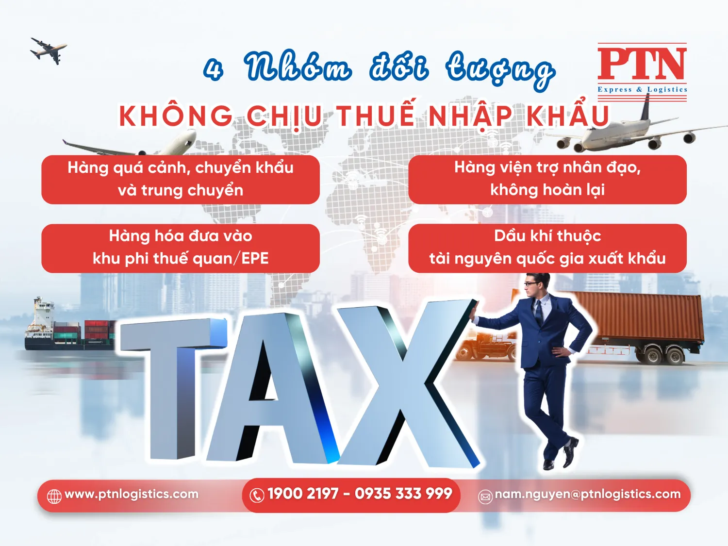 Nhóm các đối tượng không chịu thuế nhập khẩu