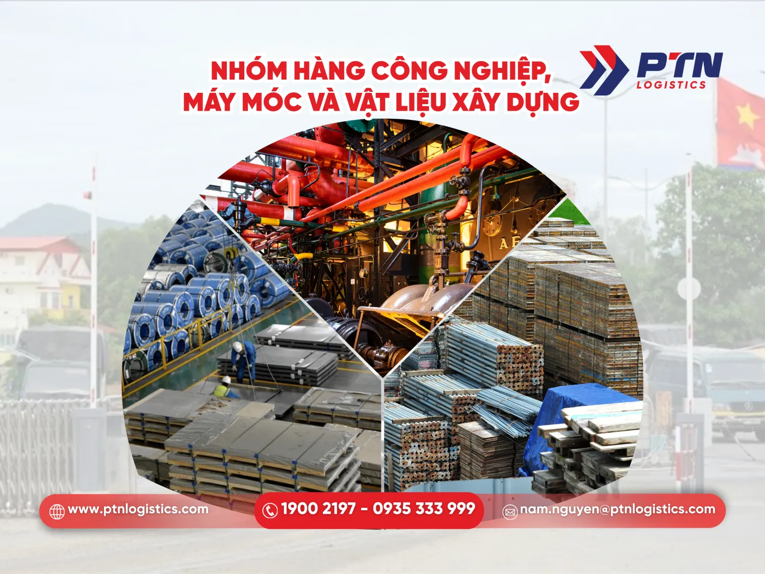 Nhóm hàng hóa công nghiệp, máy móc và vật liệu xây dựng