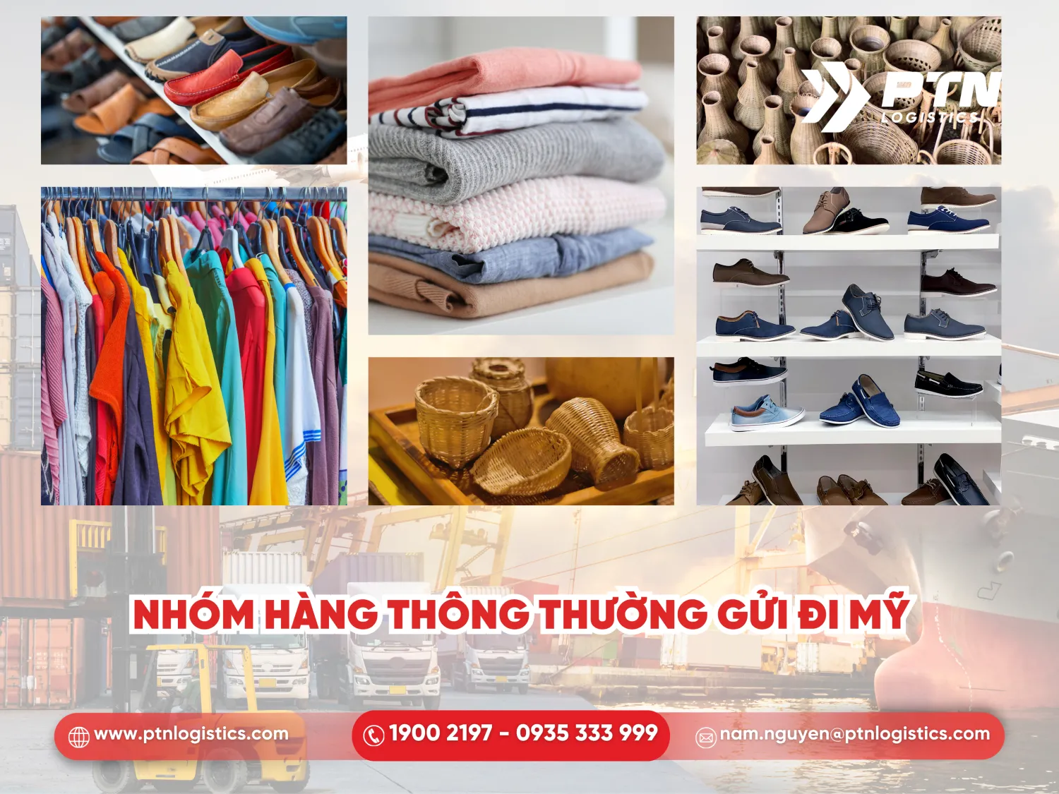 Nhóm hàng hóa thông thường gửi đi Mỹ