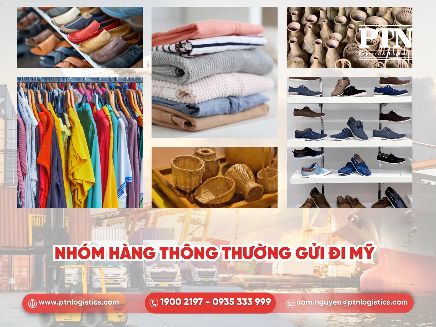 Nhóm hàng thông thường gửi đi Mỹ