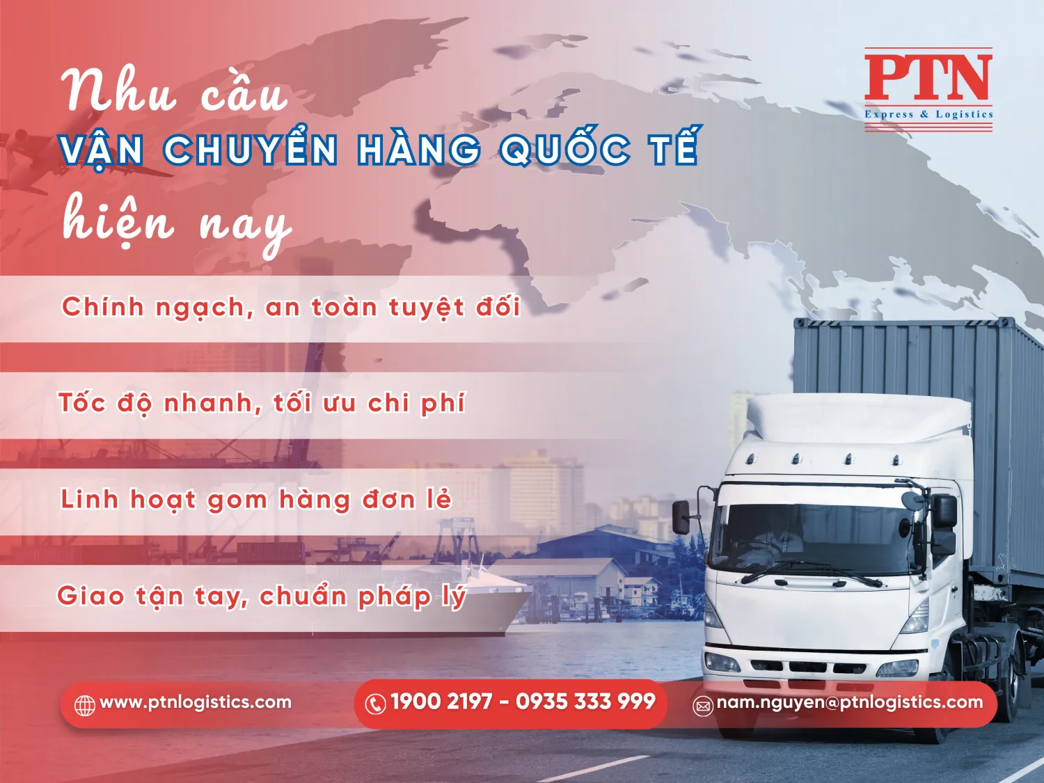 Nhu cầu vận chuyển hàng quốc tế hiện nay