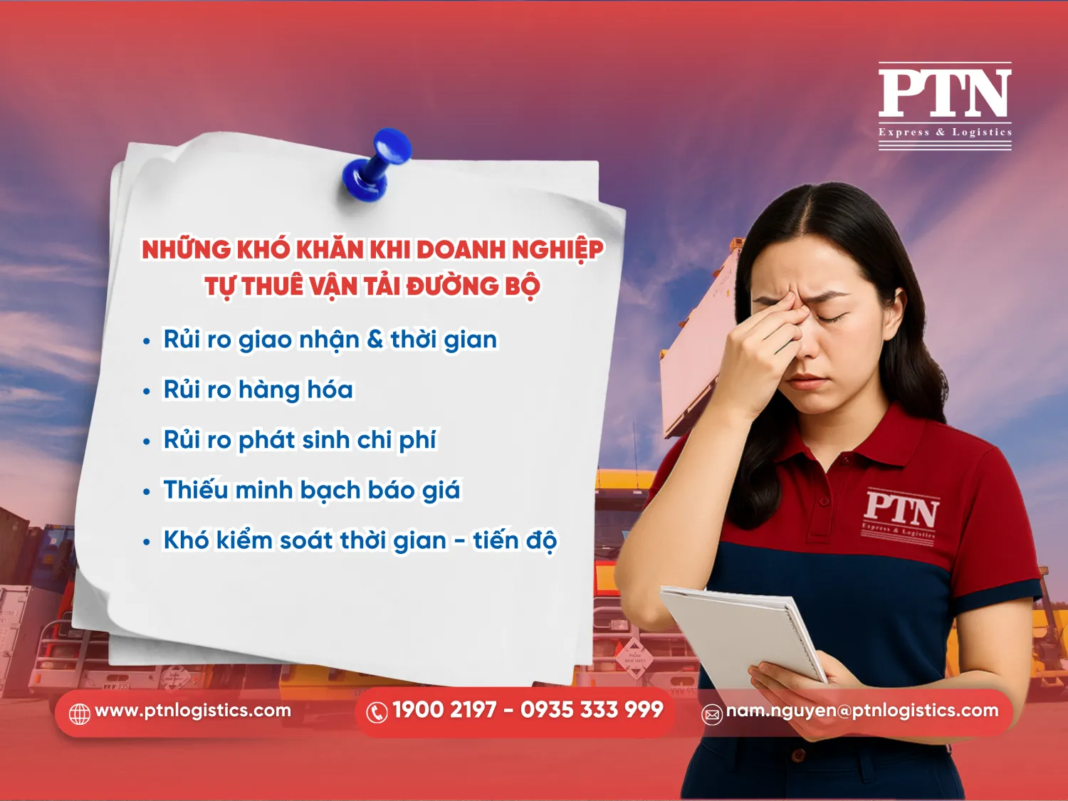 Những khó khăn khi doanh nghiệp tự thuê vận tải đường bộ