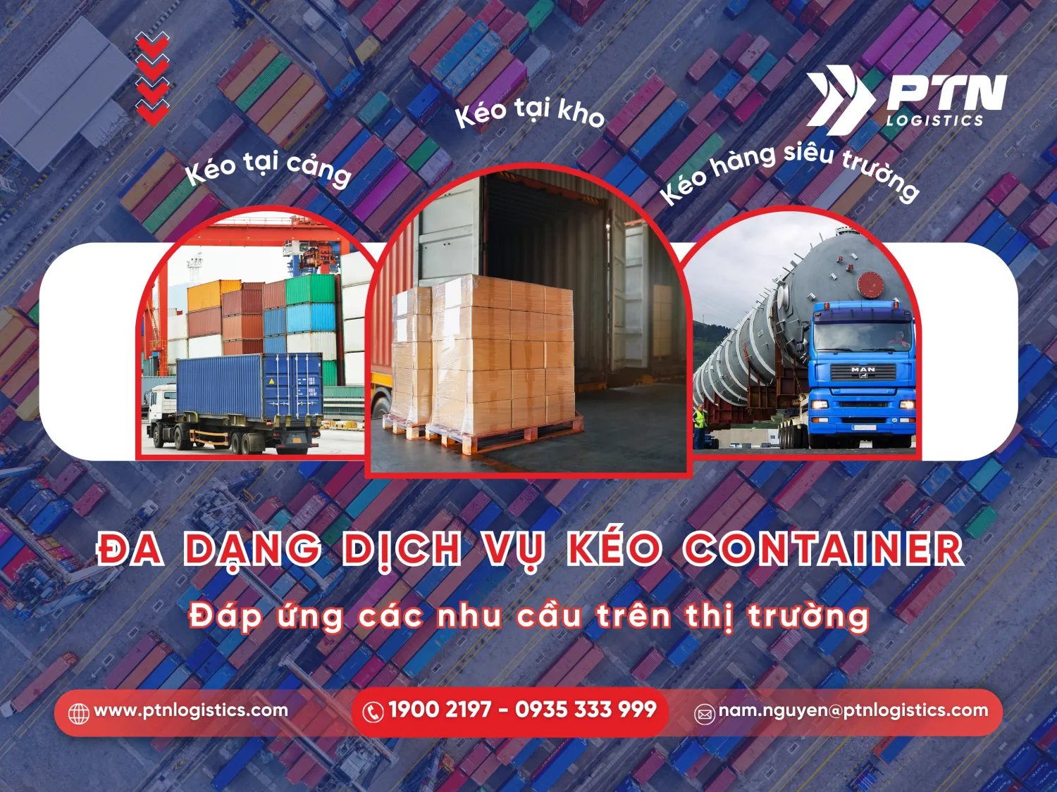 Những loại hình dịch vụ kéo container phổ biến