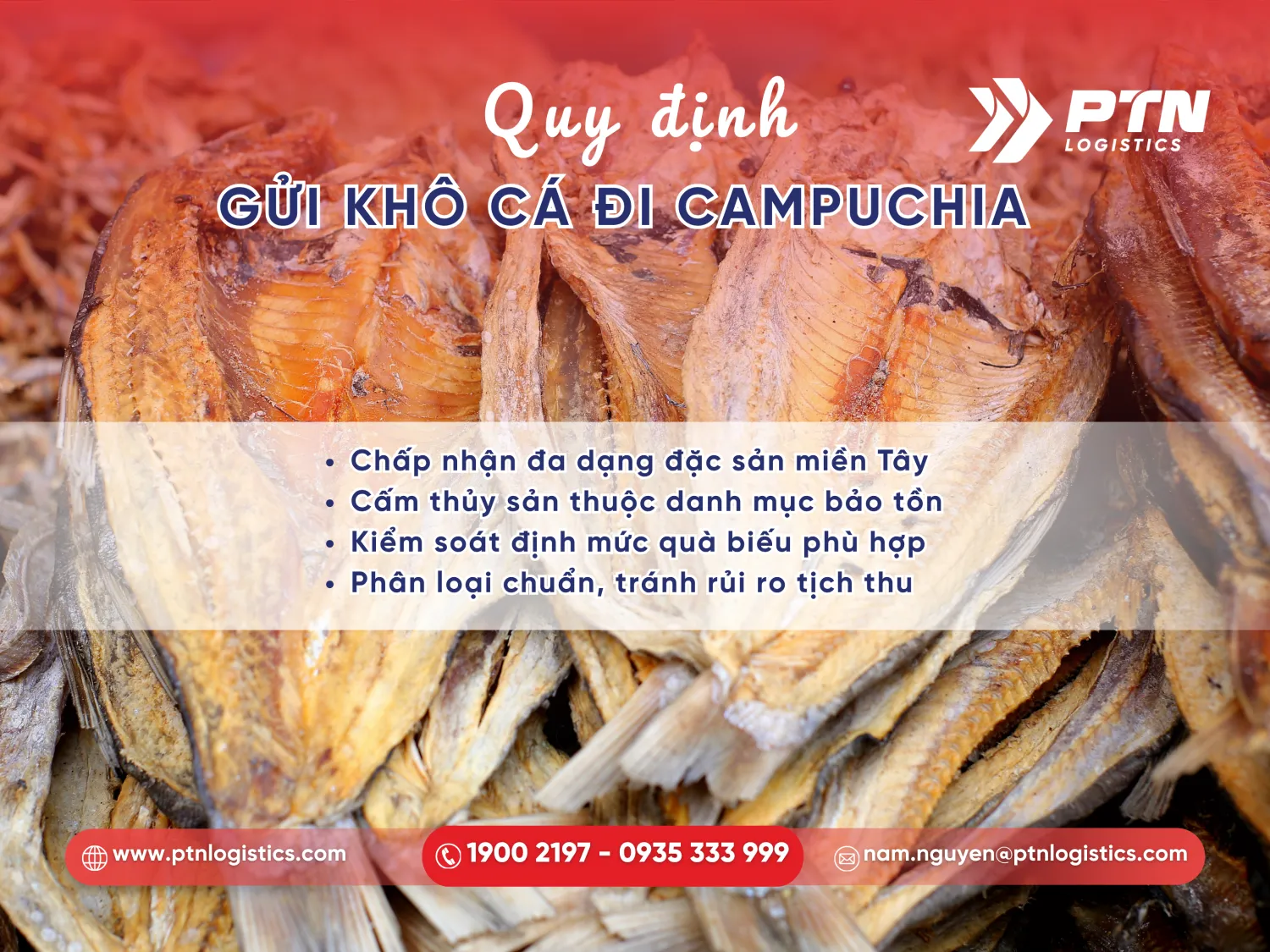 Những loại khô cá được phép gửi