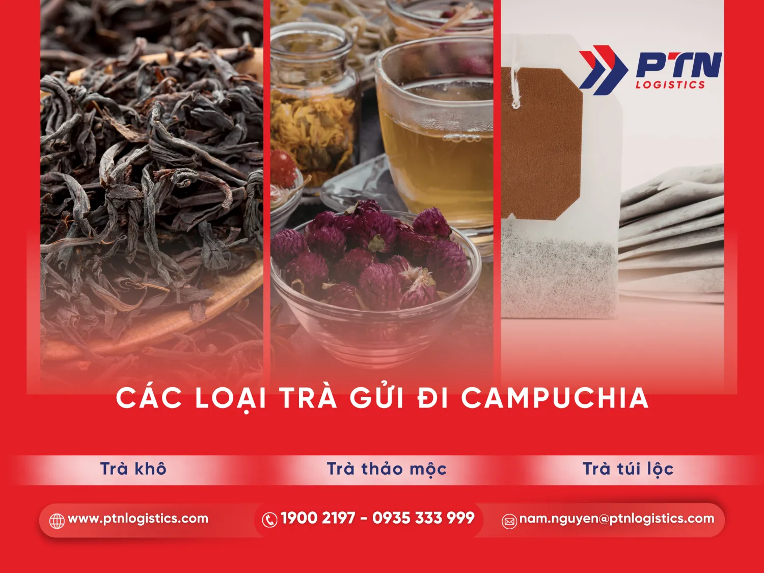 Những loại trà gửi đi Campuchia
