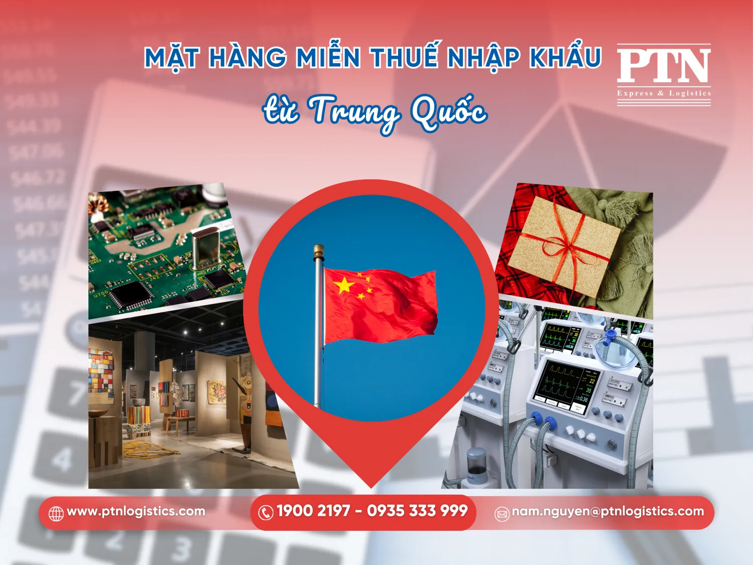 Những mặt hàng miễn thuế nhập khẩu từ Trung Quốc