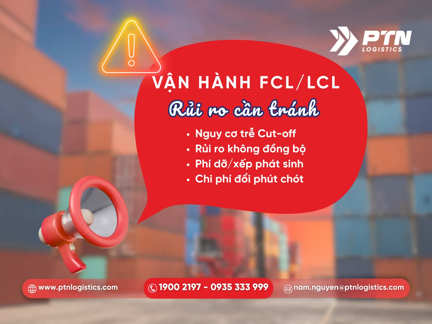 Những rủi ro khi gửi hàng kết hợp FCL LCL - LCL FCL