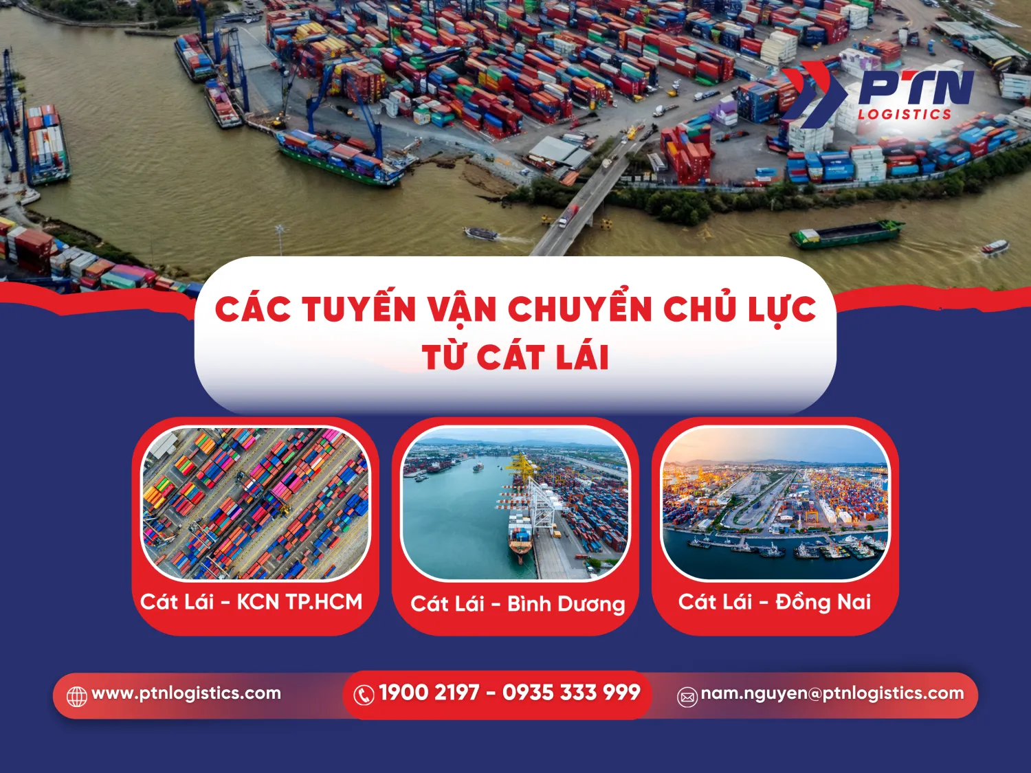 Những tuyến vận chuyển chủ lực từ Cát Lái