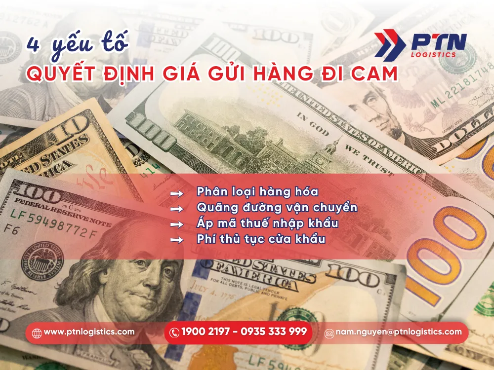 Những yếu tố ảnh ảnh hưởng đến chi phí gửi đi Campuchia