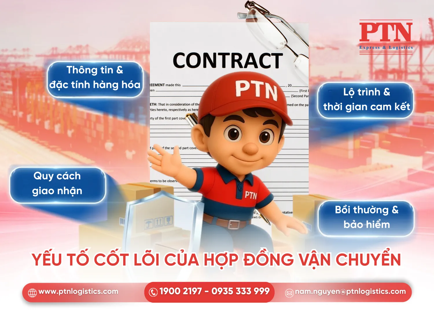 Nội dung cơ bản của hợp đồng vận chuyển hàng hóa