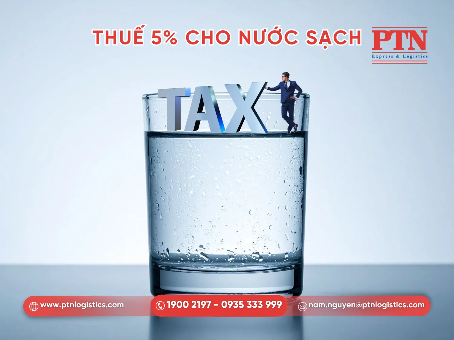 Nước sạch thuộc nhóm hàng chịu thuế suất 5%