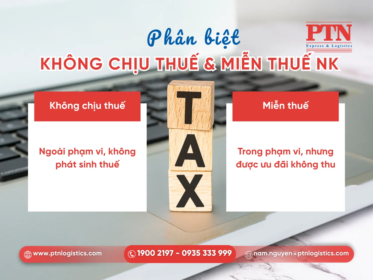 Phân biệt không chịu thuế và miễn thuế