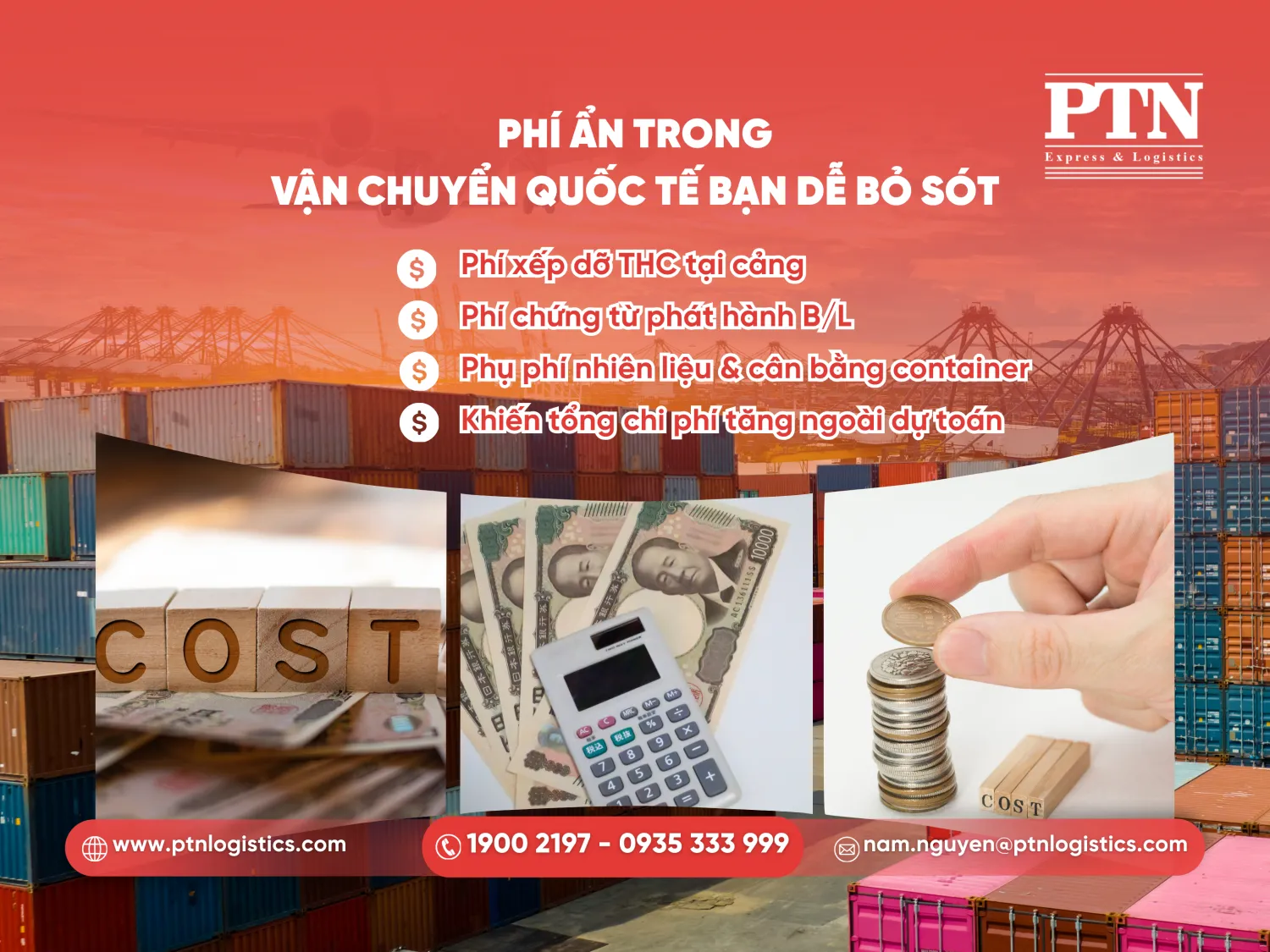 Phí ẩn trong vận chuyển quốc tế dễ bị bỏ sót