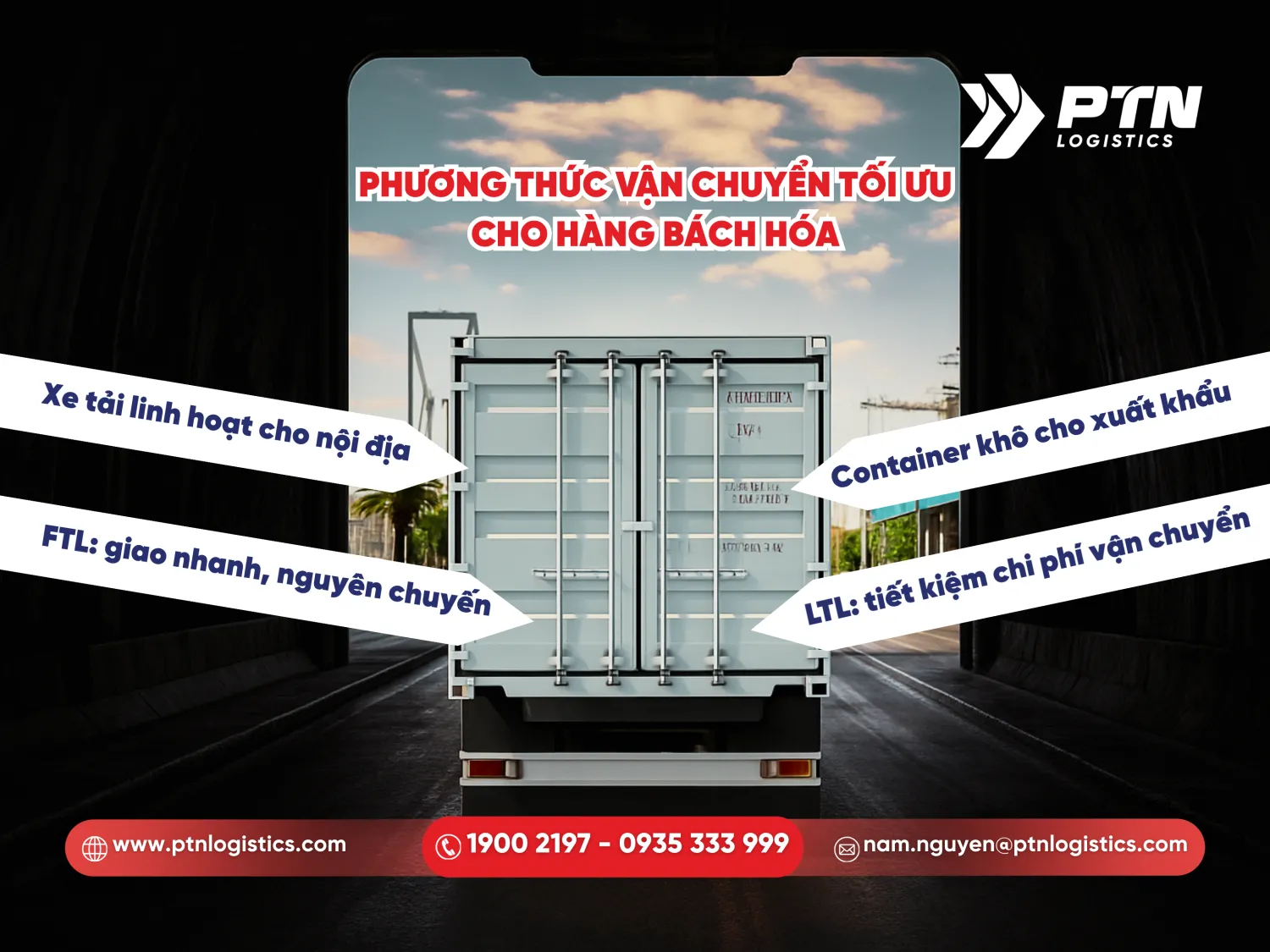 Phương thức vận chuyển tối ưu cho loại hàng bách hóa