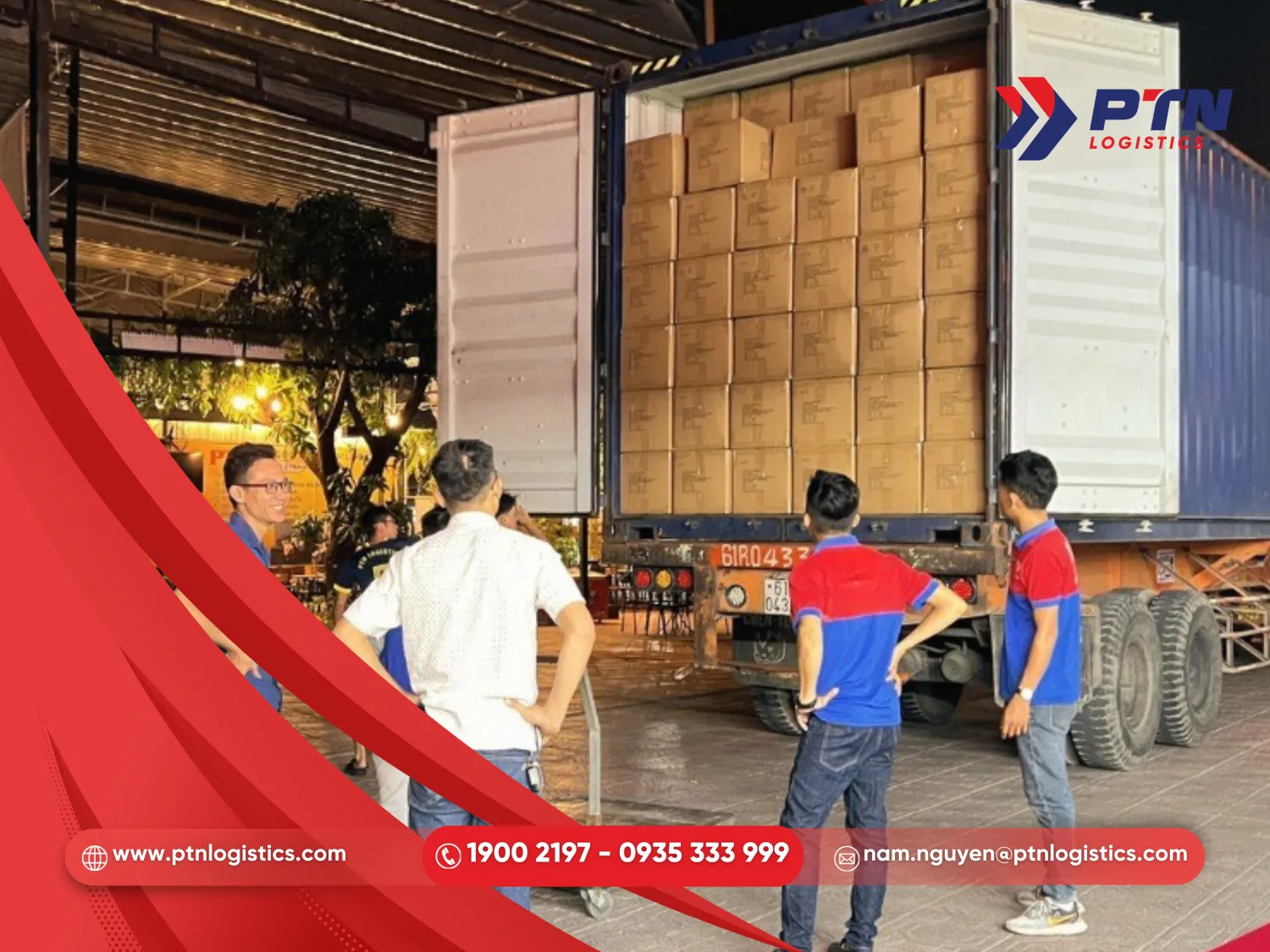 PTN Logistics cung cấp dịch vụ vận tải chuyên nghiệp