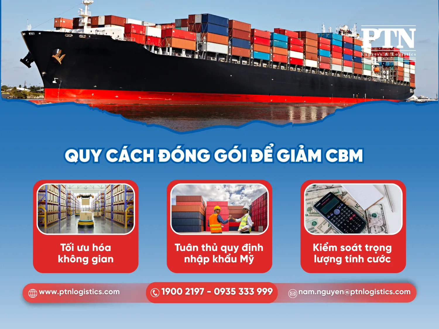 Quy cách đóng gói để giảm CBM