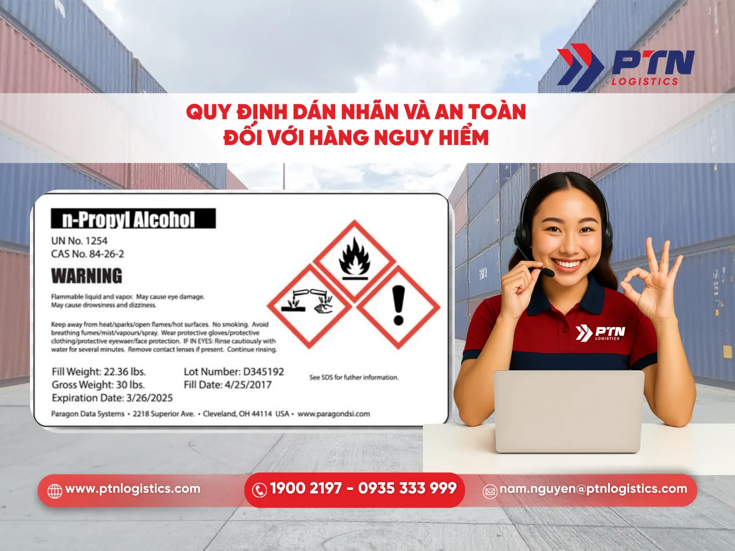 Quy định về dán nhãn và an toàn đối với hàng nguy hiểm
