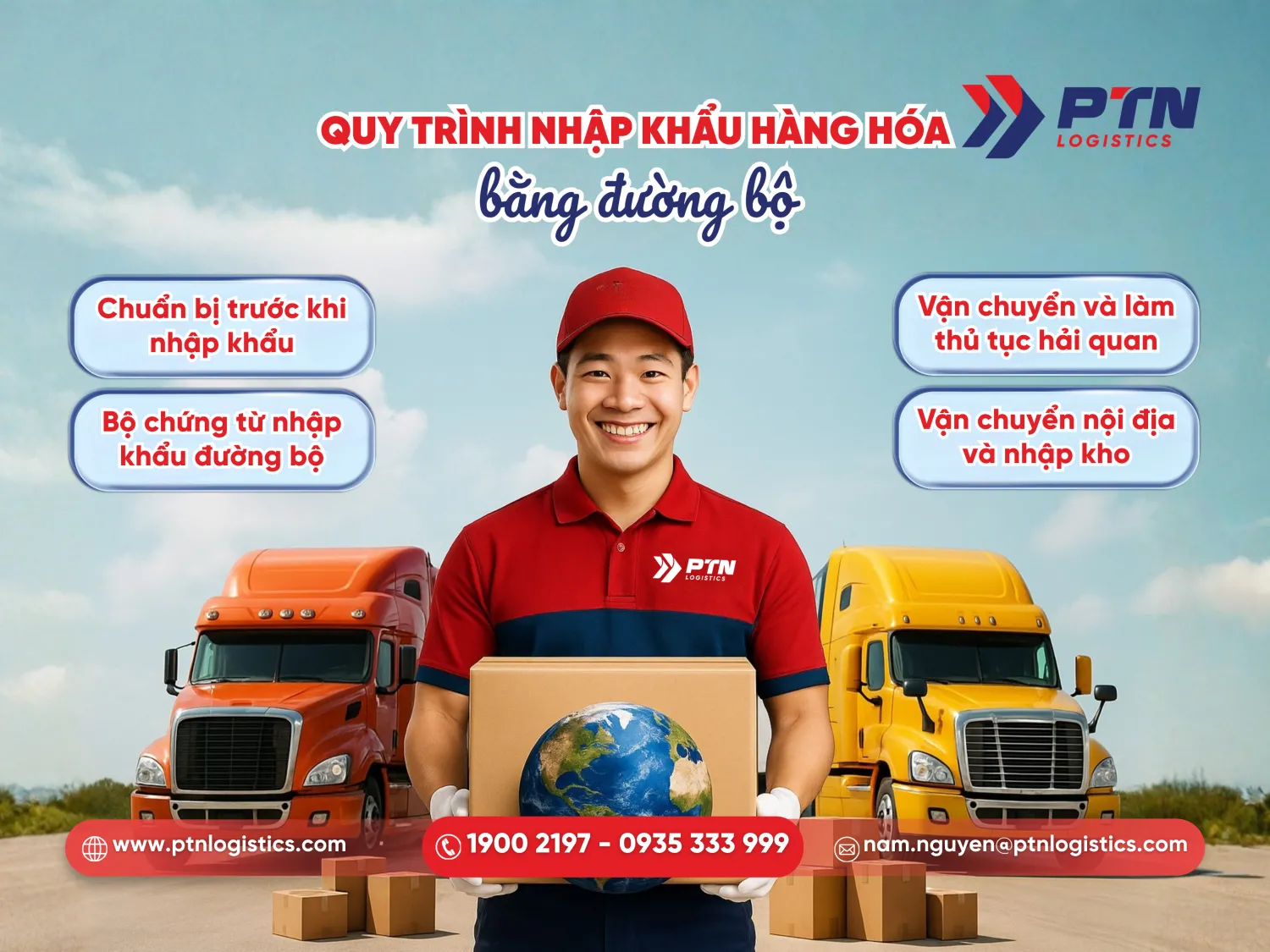 Quy trình nhập khẩu hàng hóa bằng đường bộ chi tiết