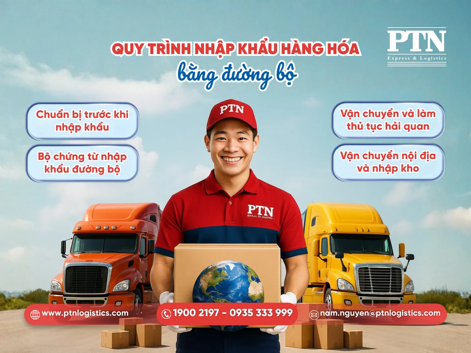 Quy trình nhập khẩu hàng hóa bằng đường bộ