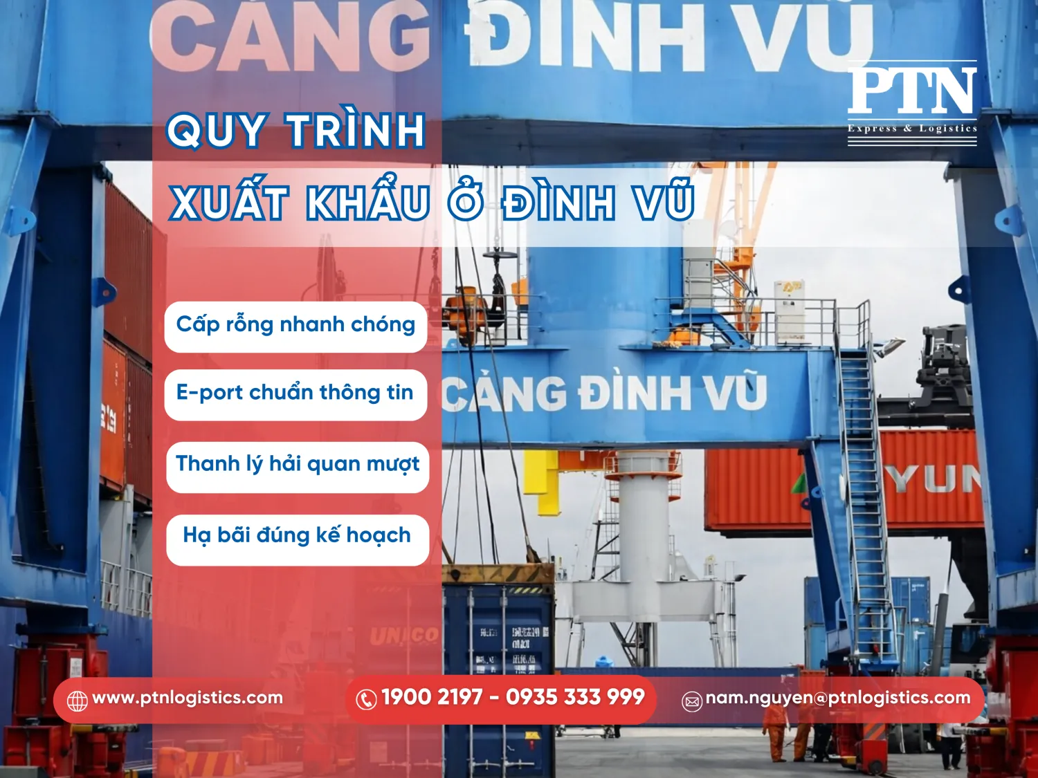 Quy trình xuất hàng tại cảng Đình Vũ