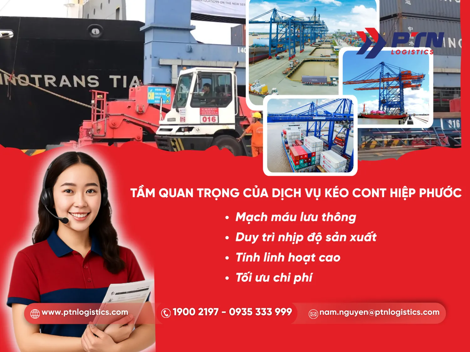 Tầm quan trọng của dịch vụ kéo cont Hiệp Phước