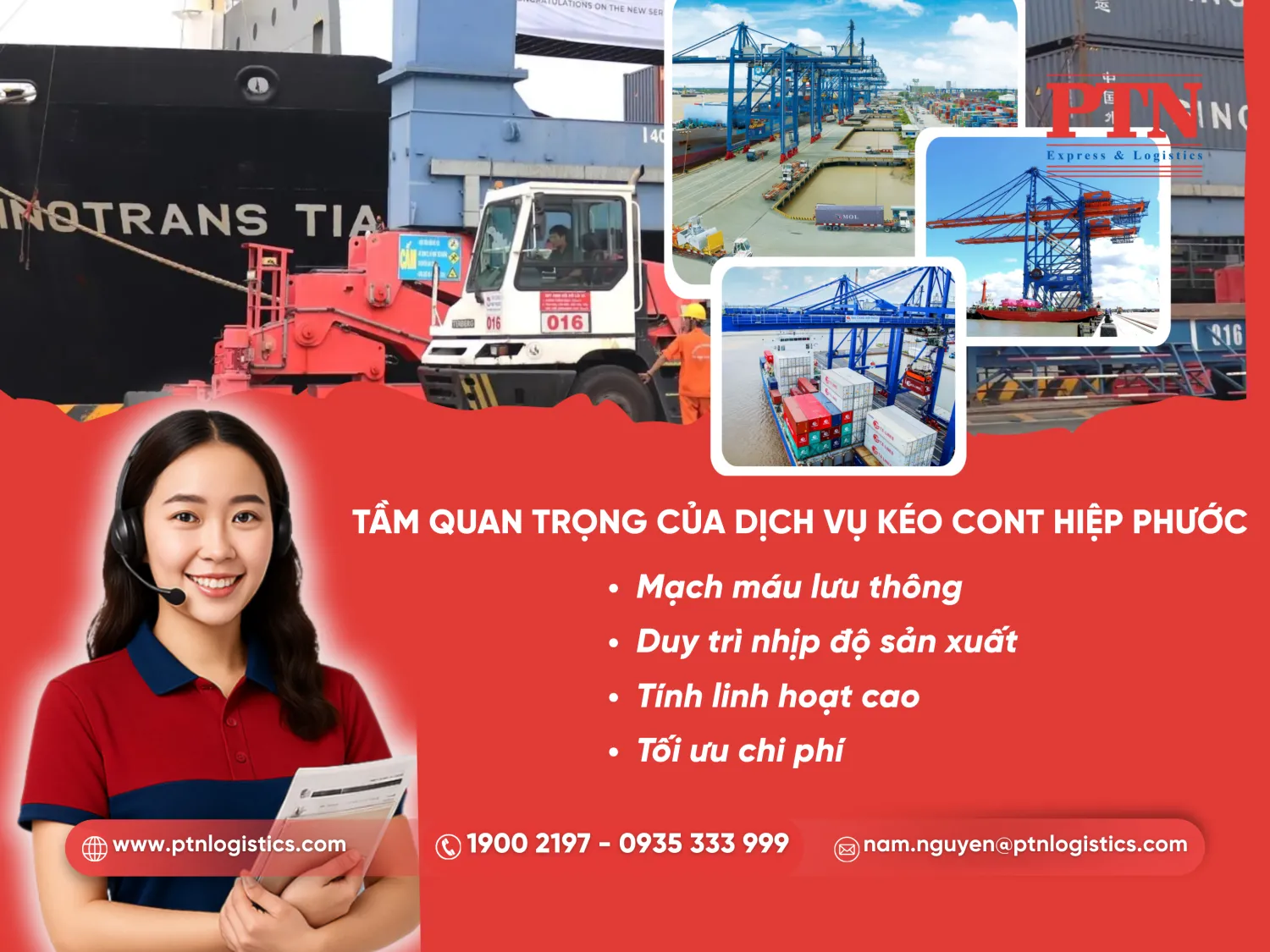 Tầm quan trọng của dịch vụ kéo container Hiệp Phước