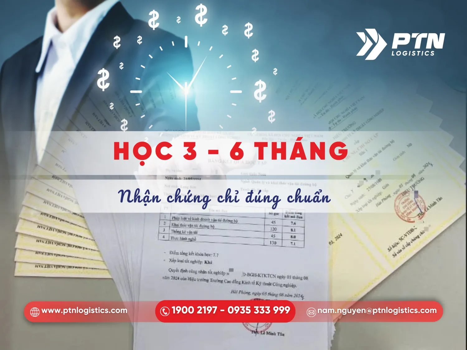 Thời gian đào tạo cấp chứng chỉ vận tải đường bộ