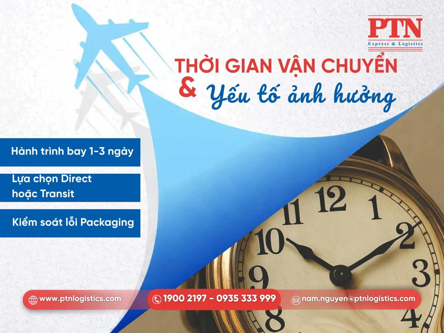 Thời gian vận chuyển hàng không Trung Quốc - Việt Nam