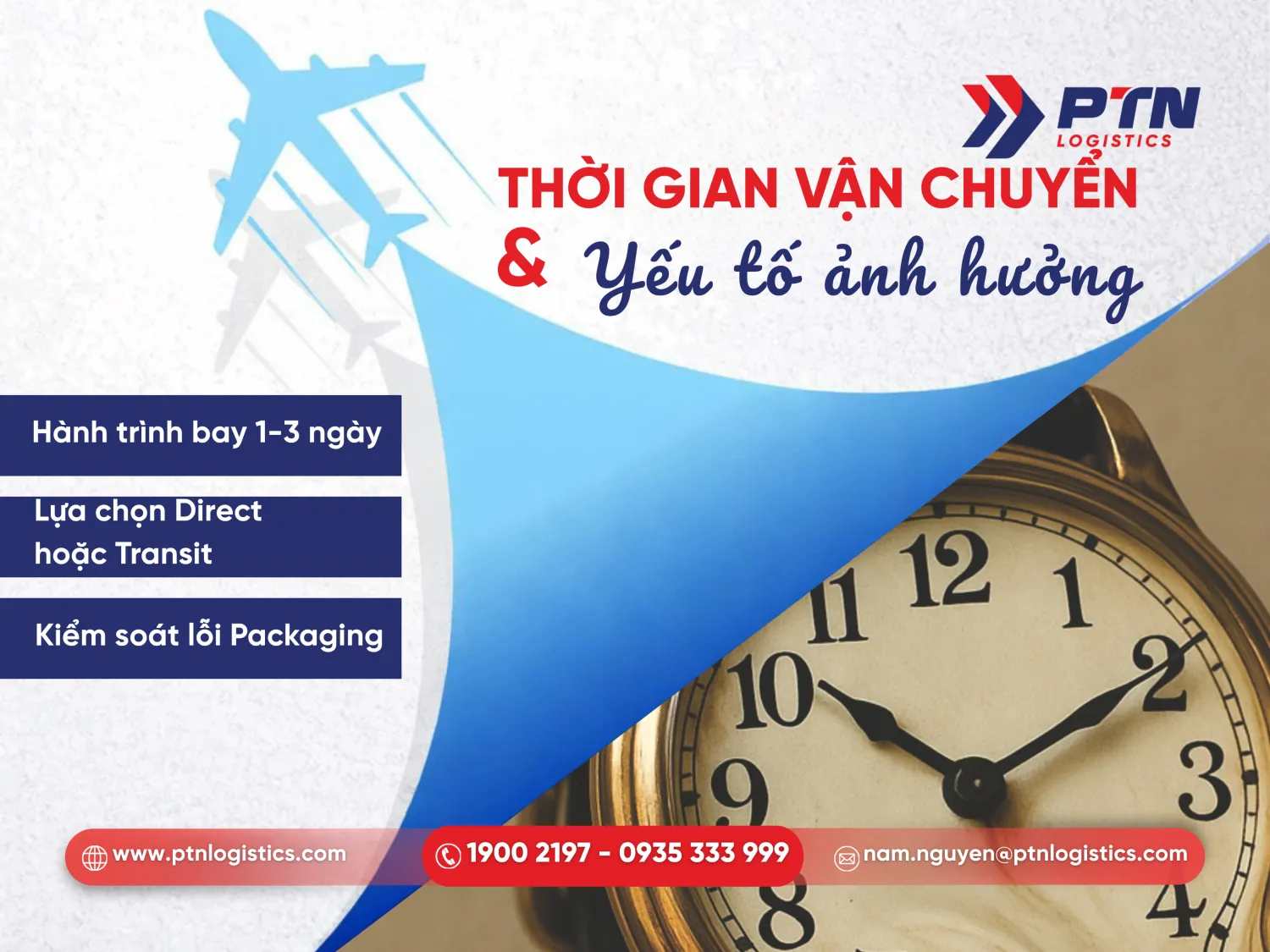 Thời gian vận chuyển hàng không Trung Việt