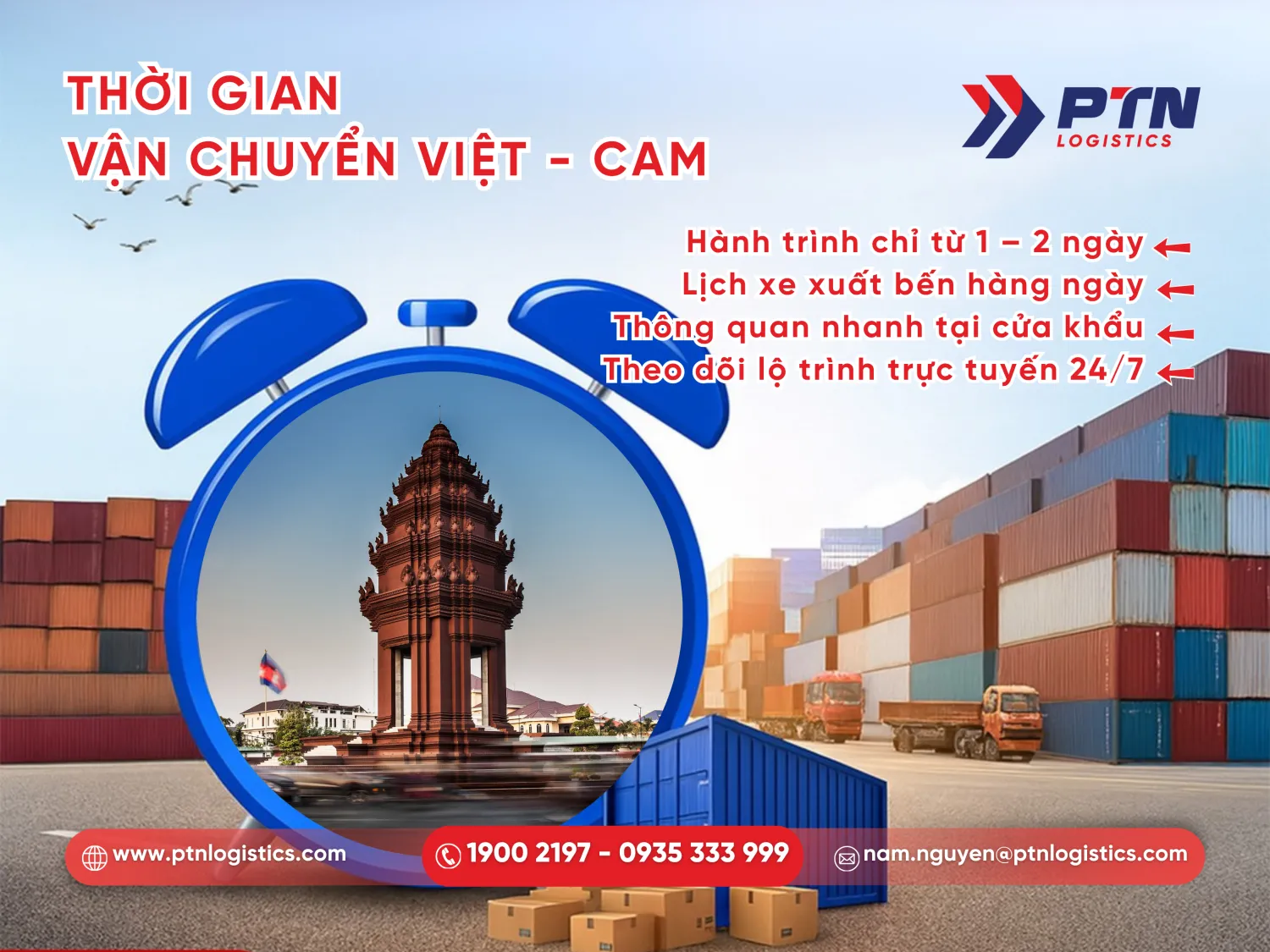 Thời gian vận chuyển khô cá đi Campuchia