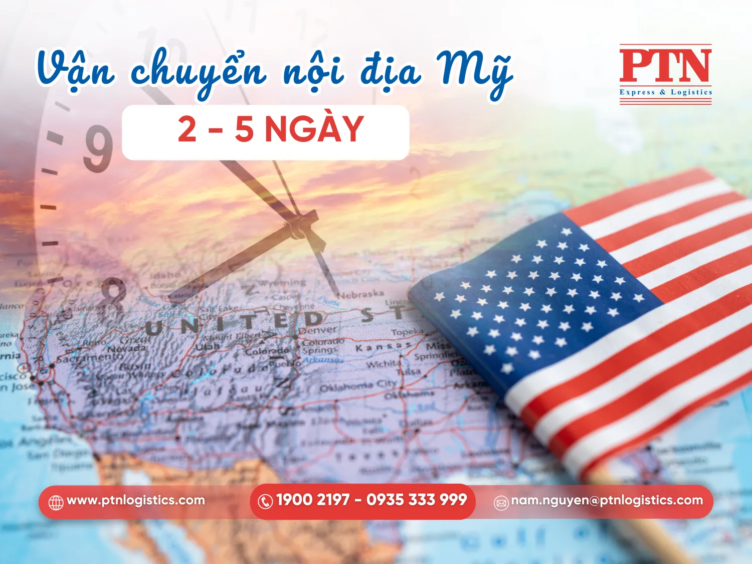 Thời gian vận chuyển nội địa Mỹ