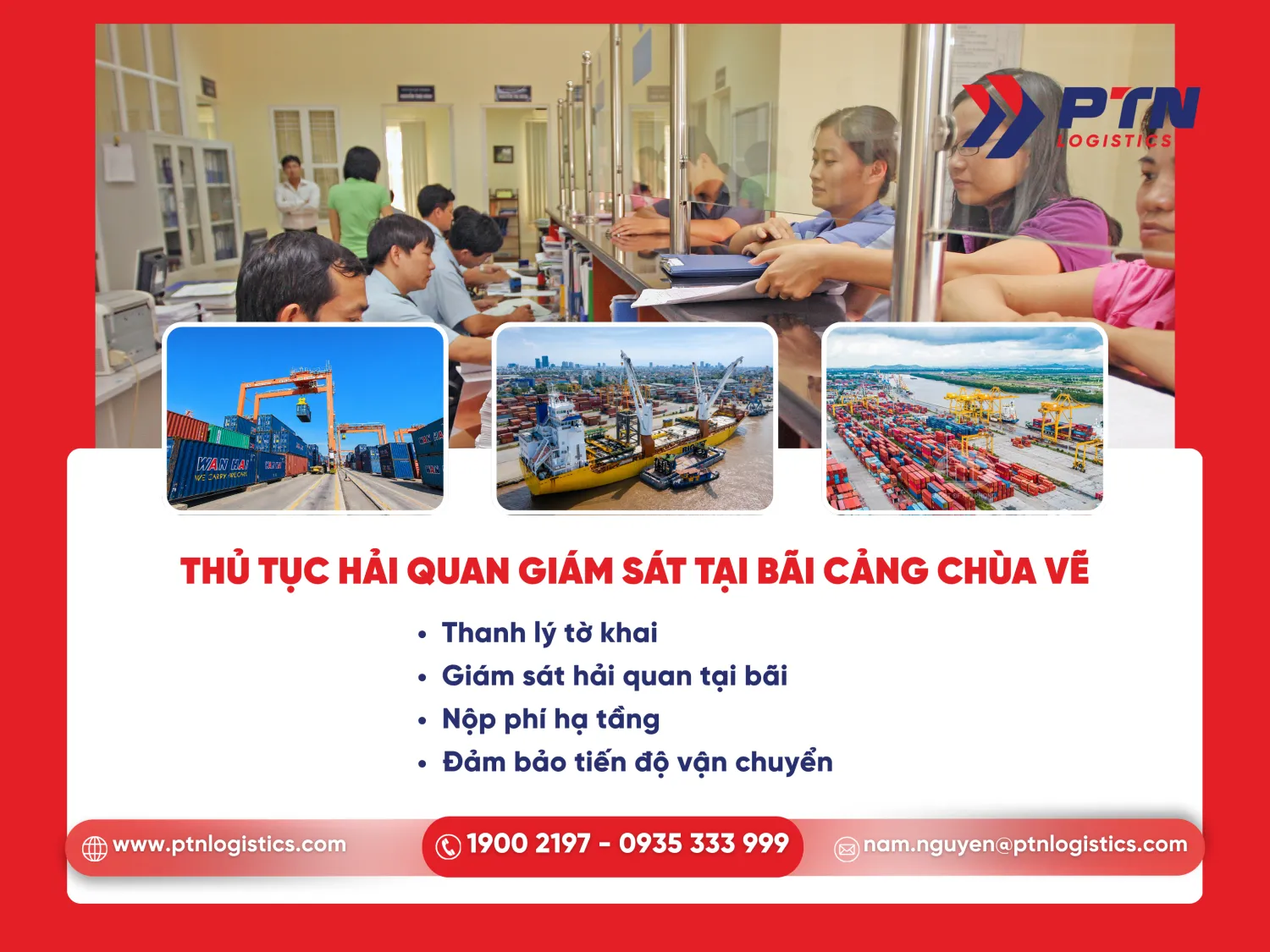Thủ tục hải quan giám sát ngay tại bãi cảng Chùa Vẽ