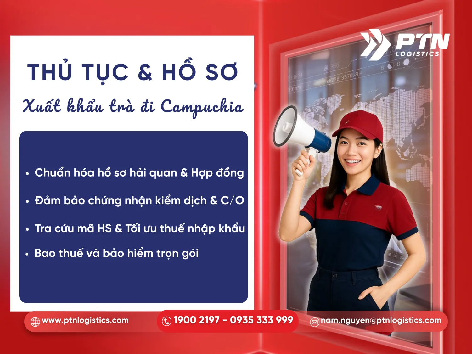 Thủ tục xuất khẩu trà đi Campuchia