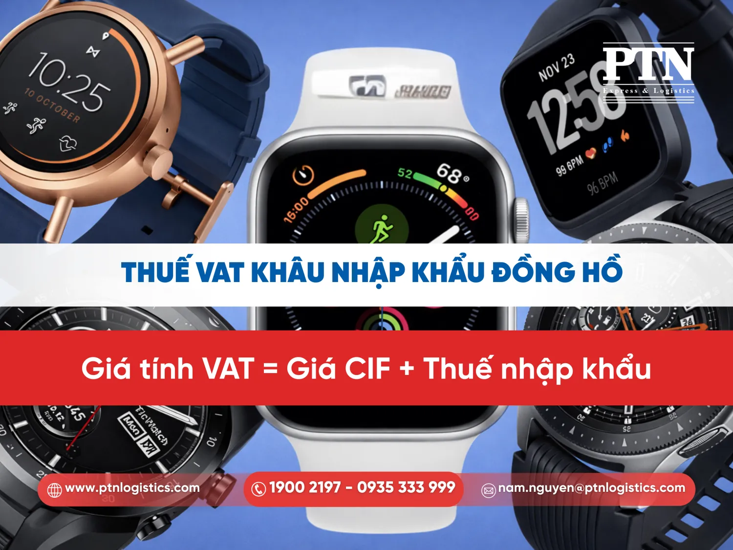 Thuế VTA nhập khẩu đồng hồ