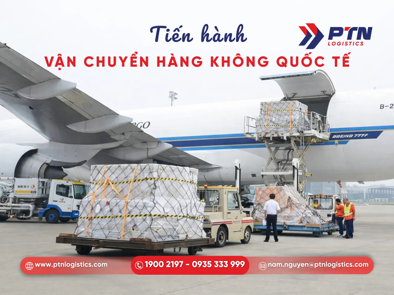 Tiến hành vận chuyển hàng không quốc tế