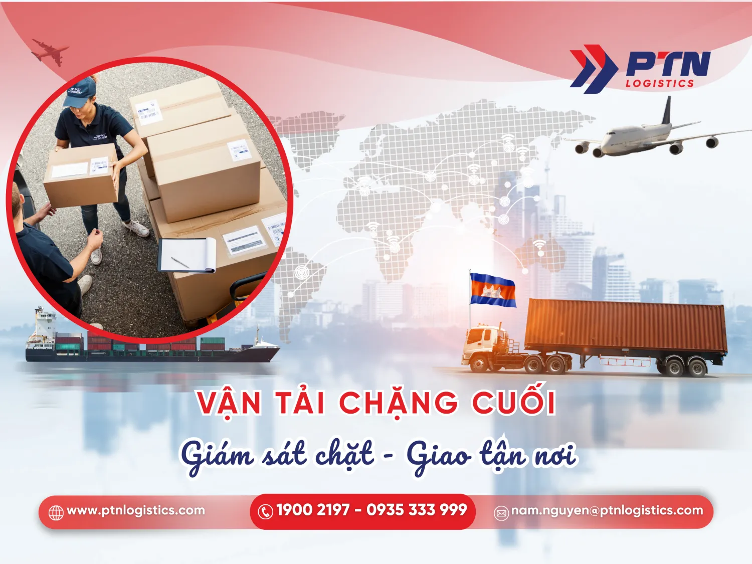 Tiến hành vận chuyển và giao hàng tại Campuchia