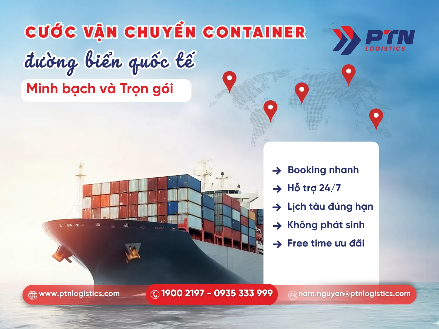 Tìm hiểu bảng giá cước vận chuyển container đường biển quốc tế