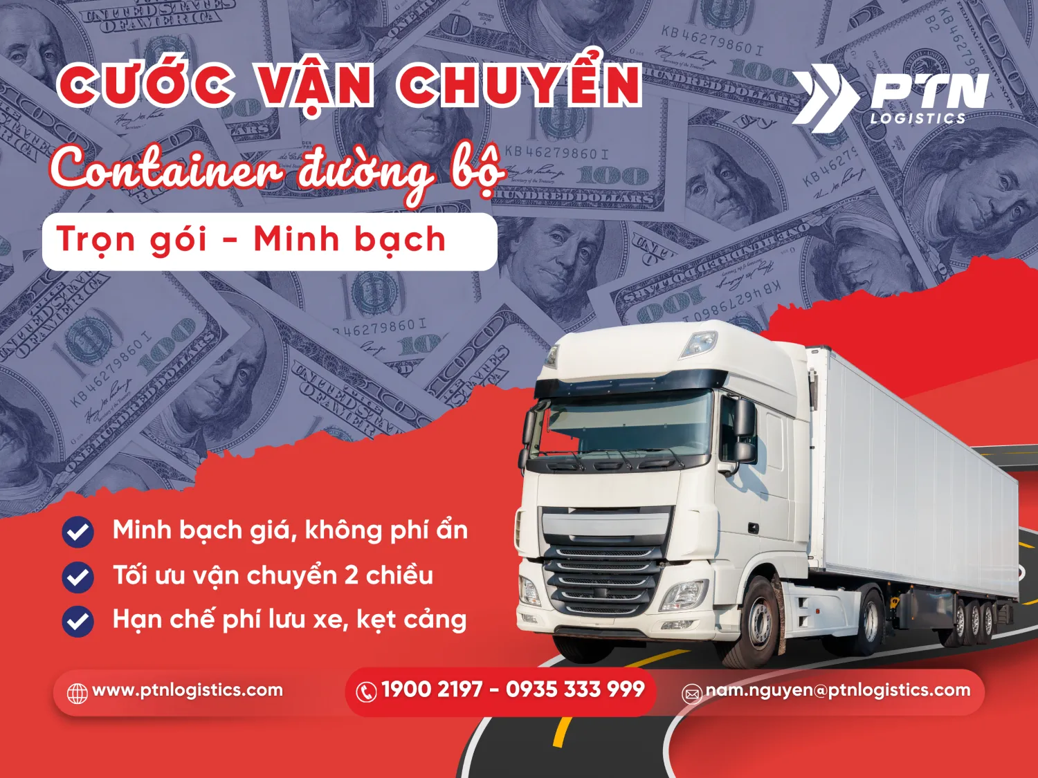 Tìm hiểu bảng giá cước vận chuyển container đường bộ
