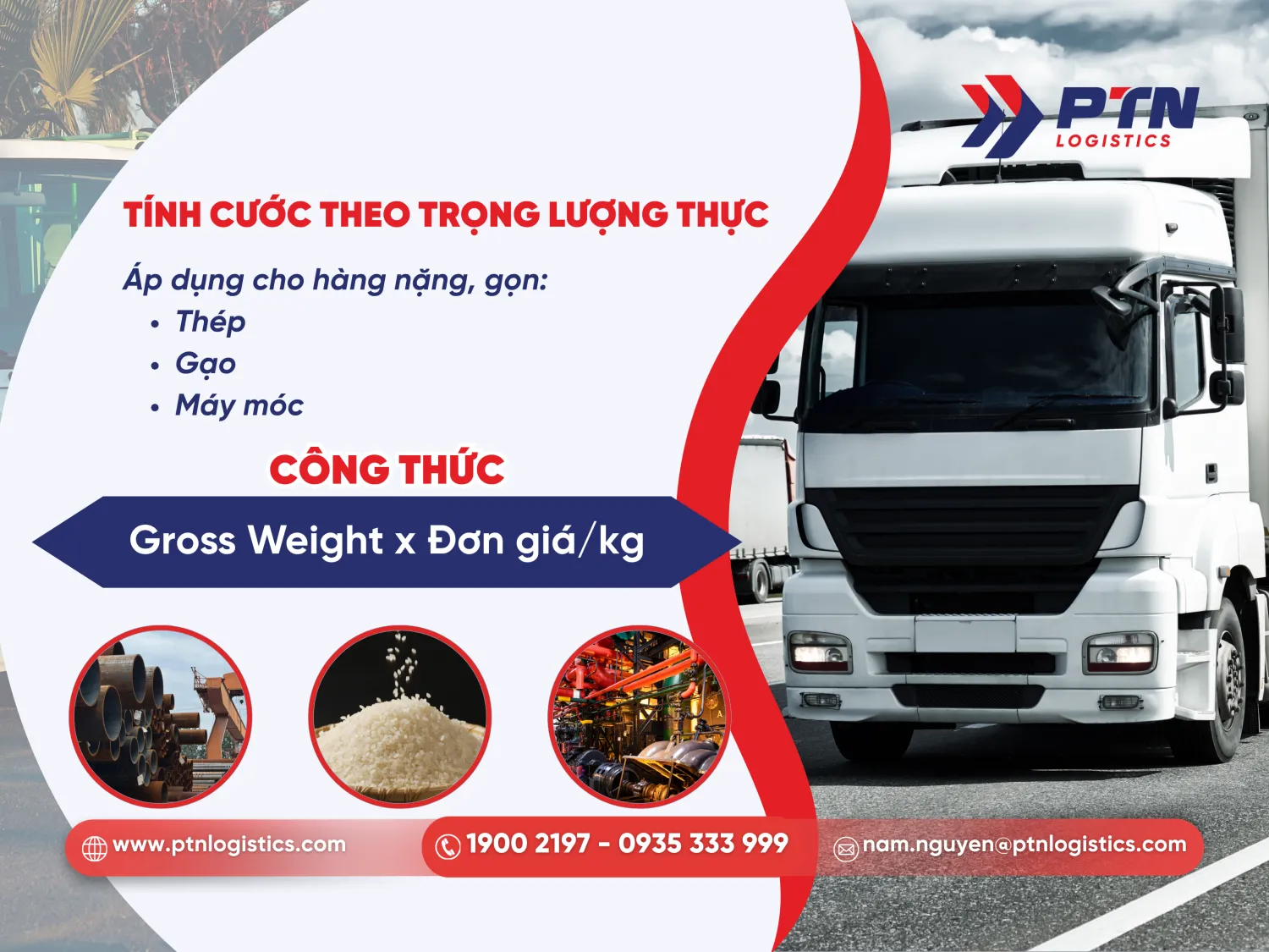 Tính cước theo đúng trọng lượng thực