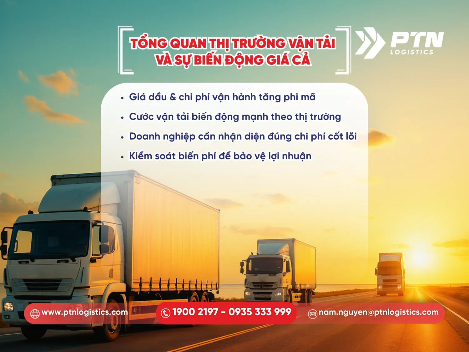 Tổng quan thị trường vận tải và sự biến động về giá cả