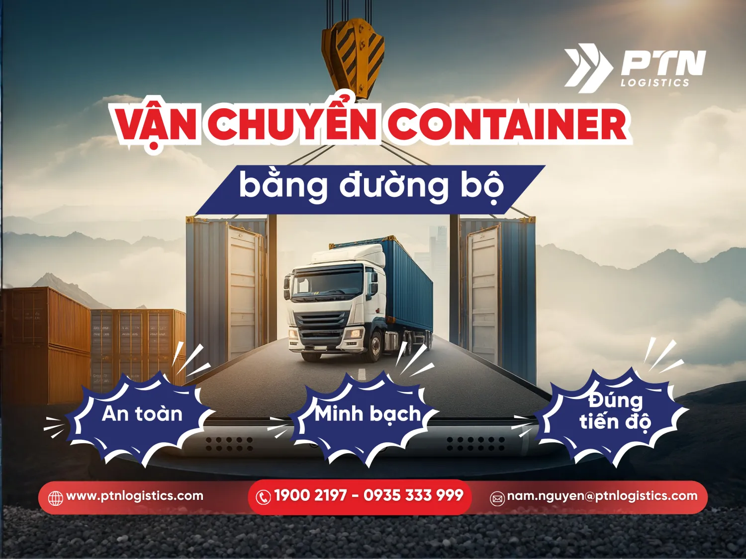 Tổng quan về vận chuyển container bằng đường bộ