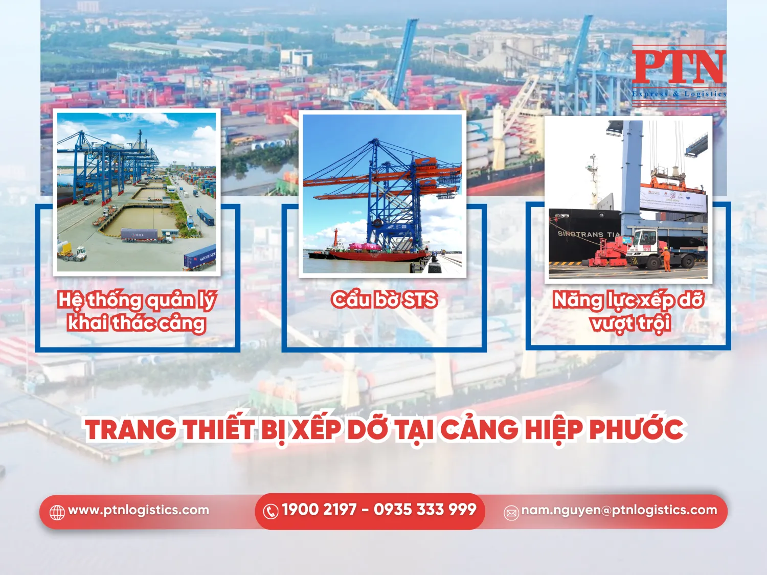 Trang thiết bị xếp/dỡ tại cảng Hiệp Phước