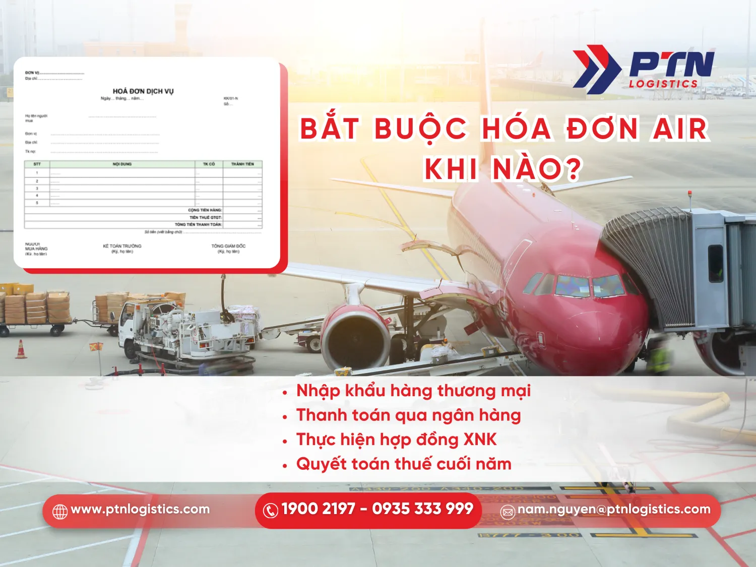 Trường hợp cần dịch vụ vận chuyển có hóa đơn