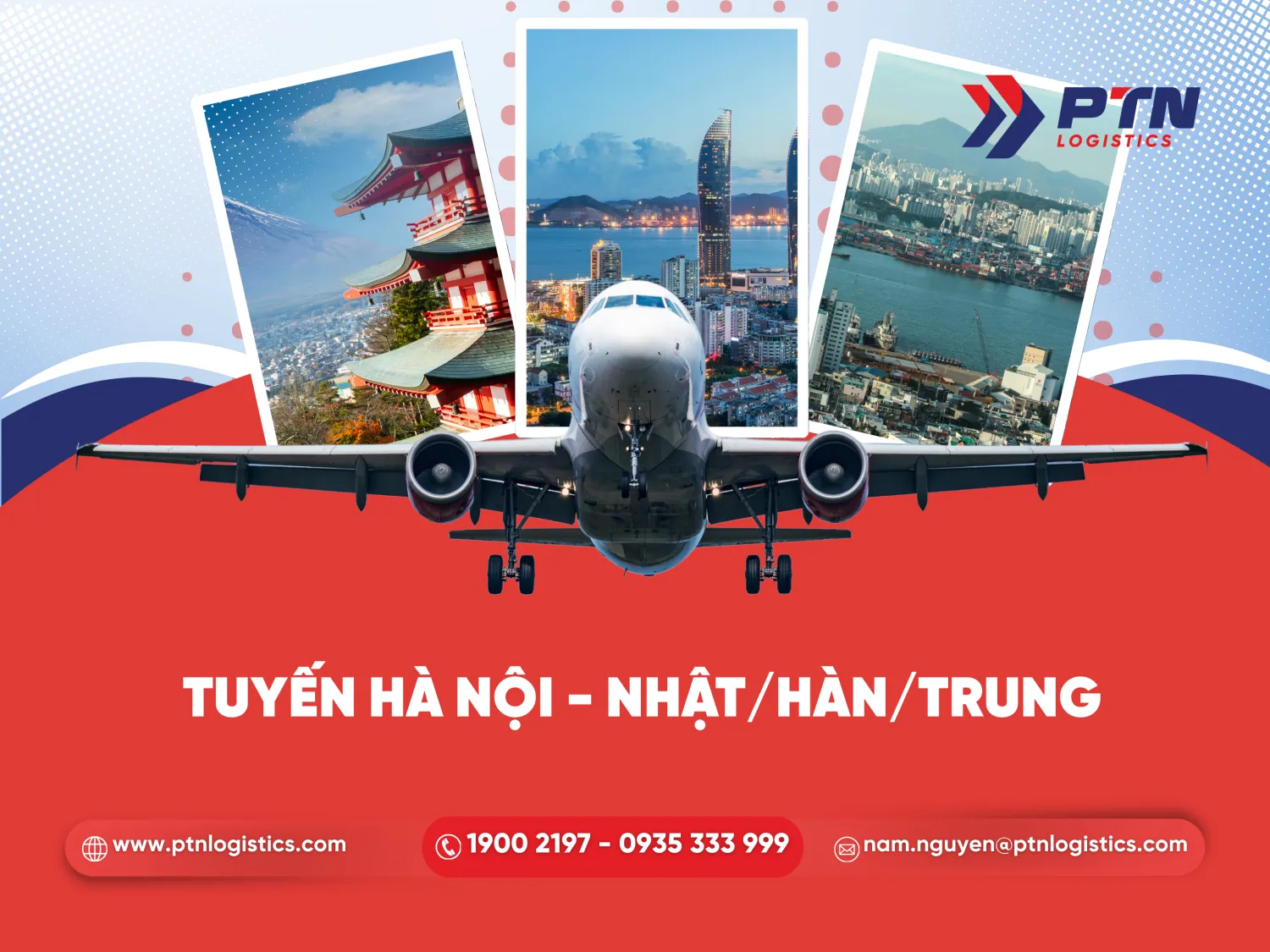 Tuyến vận chuyển Hà Nội, Nhật, Hàn, Trung