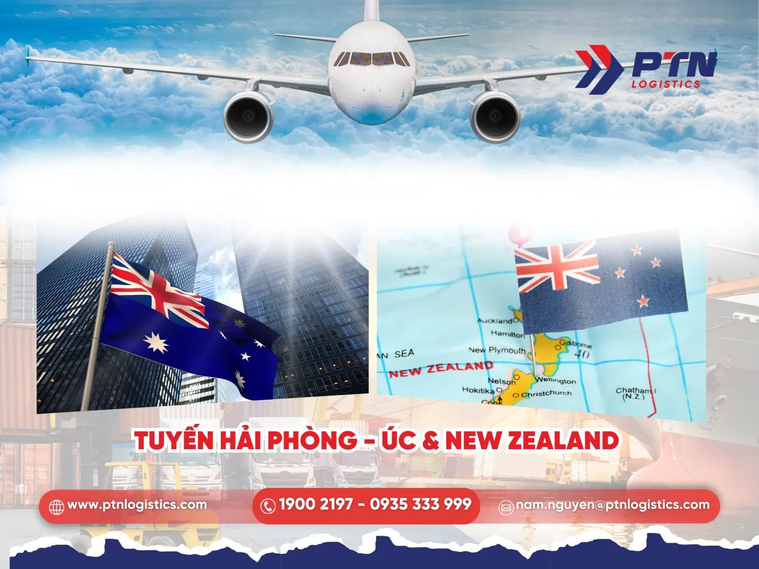 Tuyến vận chuyển Hải Phòng - Úc và New Zealand