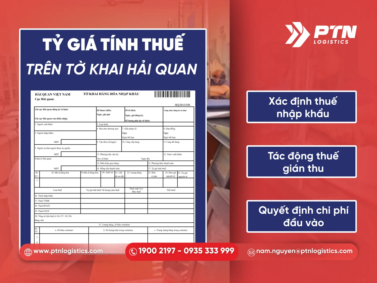 Tỷ giá tính thuế trên tờ khai hải quan là gì?