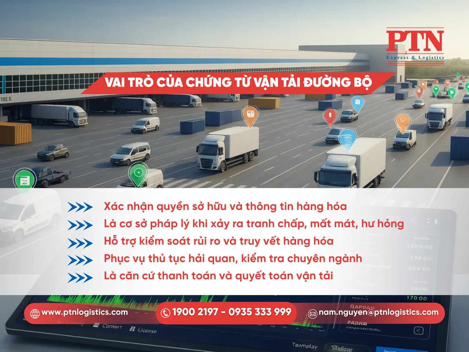 Vai trò của chứng từ vận tải đường bộ