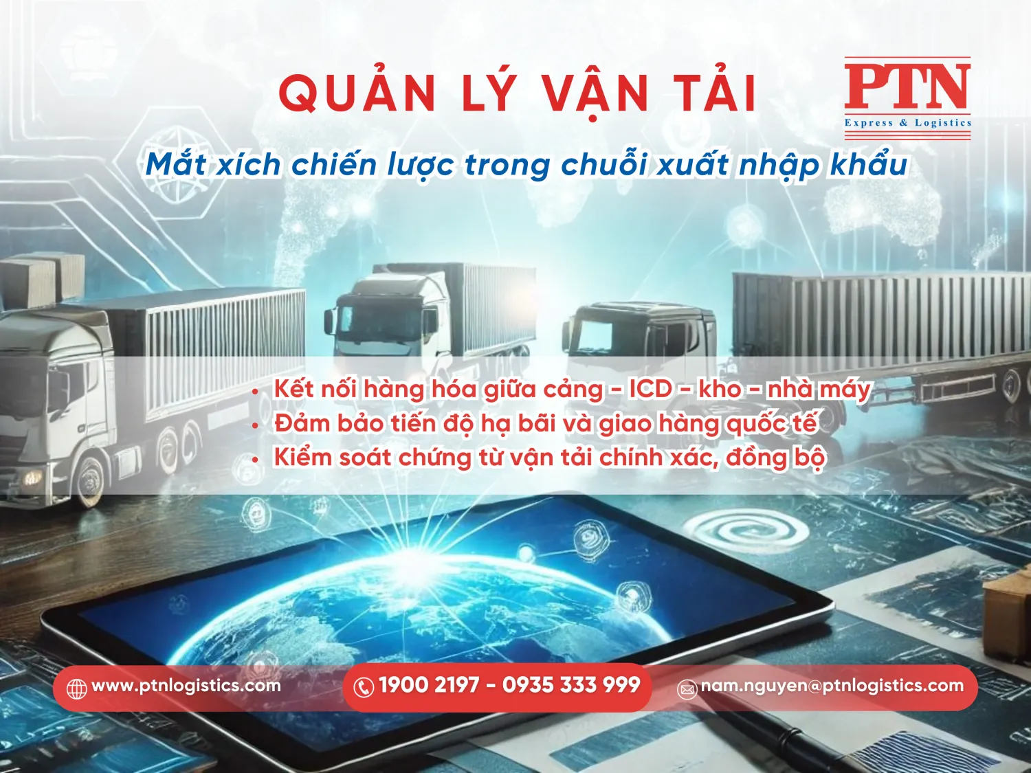 Vai trò của quản lý vận tải trong xuất nhập khẩu
